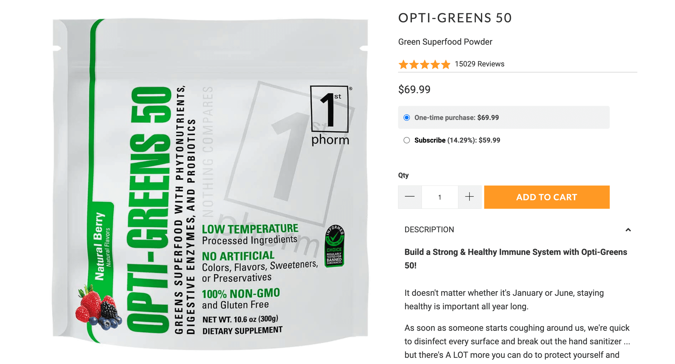 opti greens 50 where to buy price