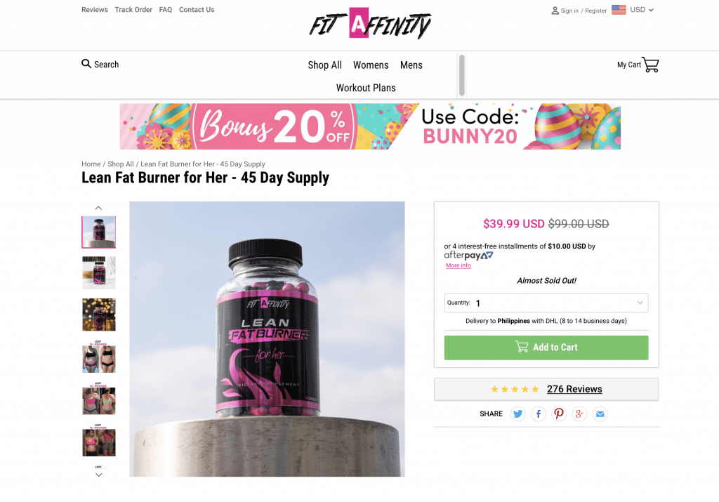 Fit-Affinity-Lean-Fat-Burner-Website