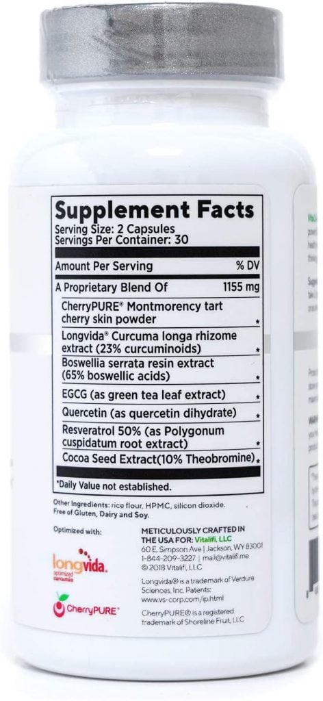Vitacell Plus Supplement Facts