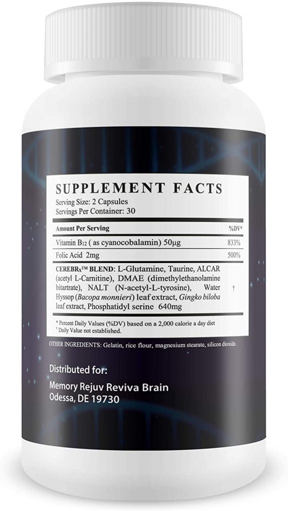 Reviva Mind Supplement Facts