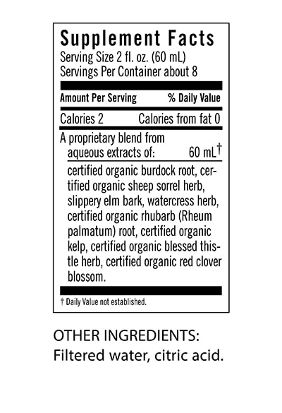 Flor-Essence Supplement Facts