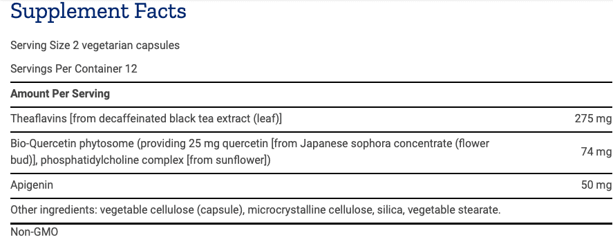 Life Extension Senolytic Activator Supplement Facts
