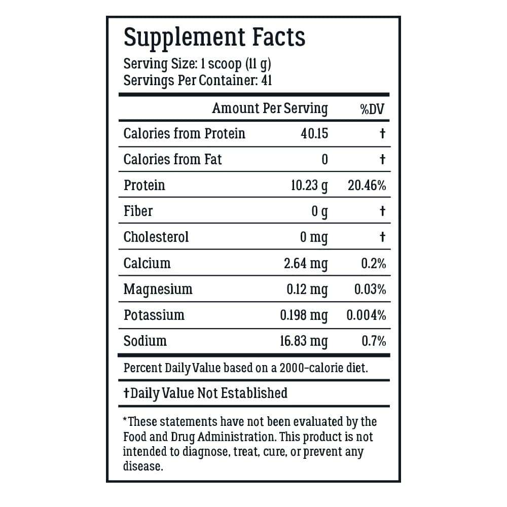 LiveWell Collagen Peptides Supplement Facts