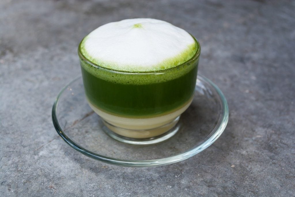 Matcha Green Tea Drinking