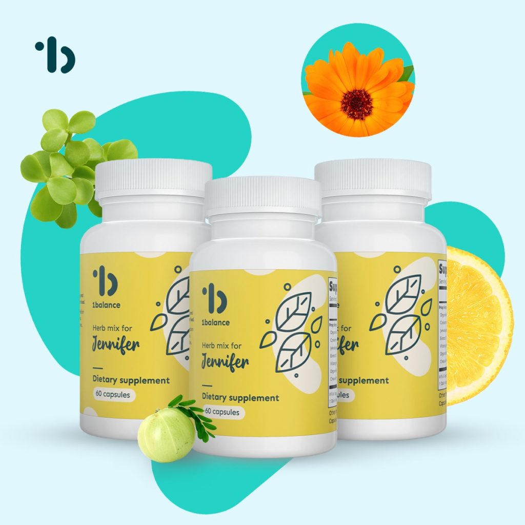 1balance Personalized Supplements Bottles