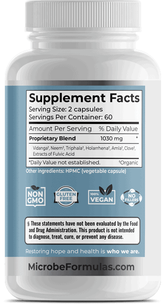 Microbe Formulas Formula 1 Supplement Facts