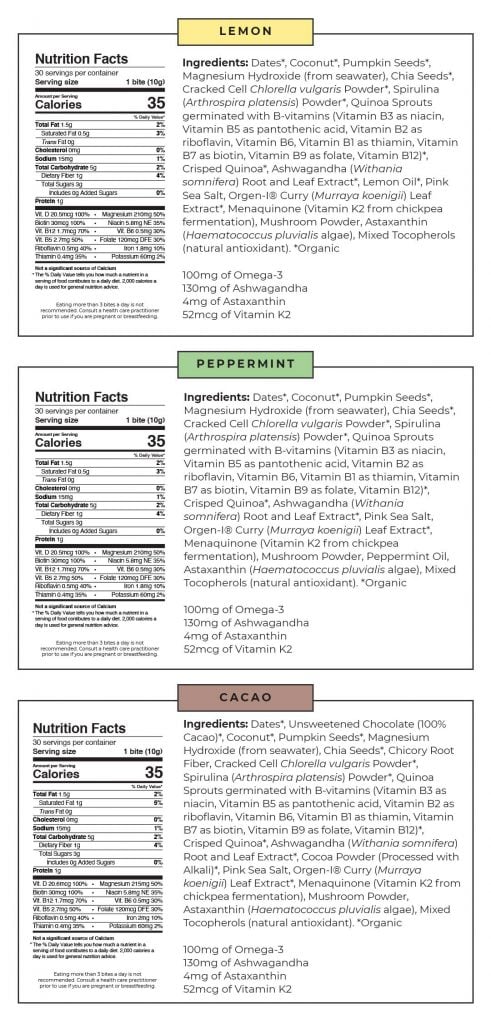 Daily Gem Supplement Facts