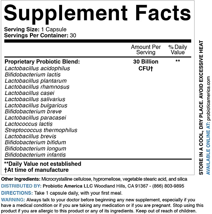 Perfect Biotics Supplement Facts