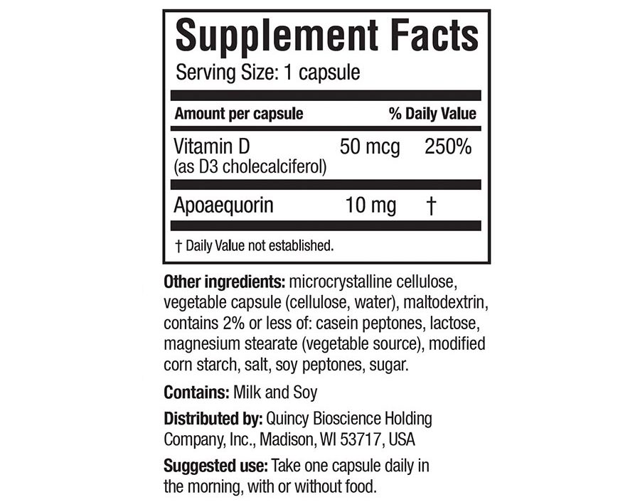 Prevagen Supplement Facts