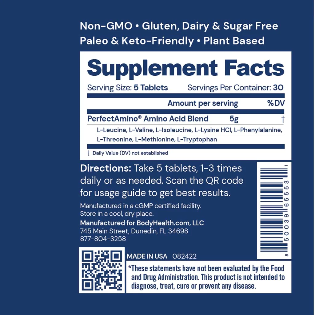 perfectamino supplement facts