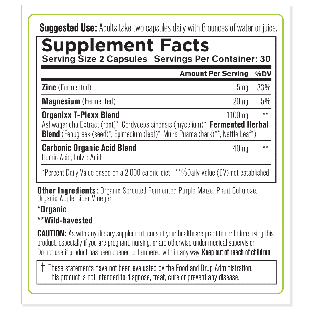 T-Plexx-Supplement Facts