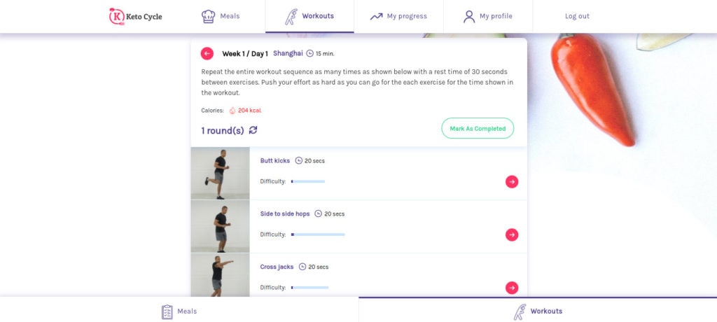 Keto Cycle Workouts