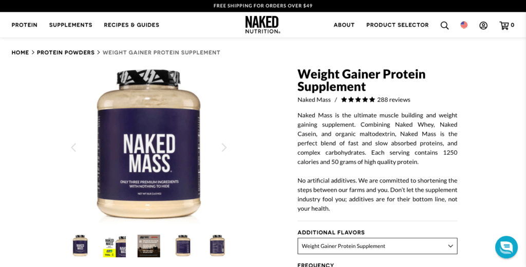 Naked Nutrition Naked Mass Website