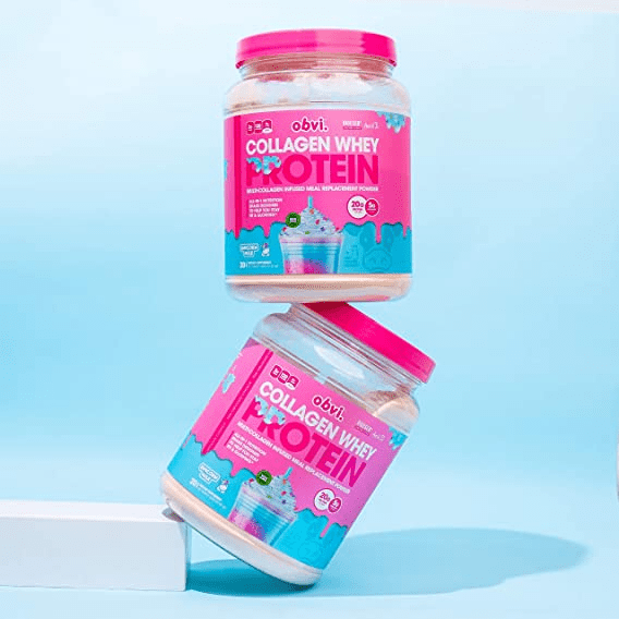 obvi collagen whey protein supplement