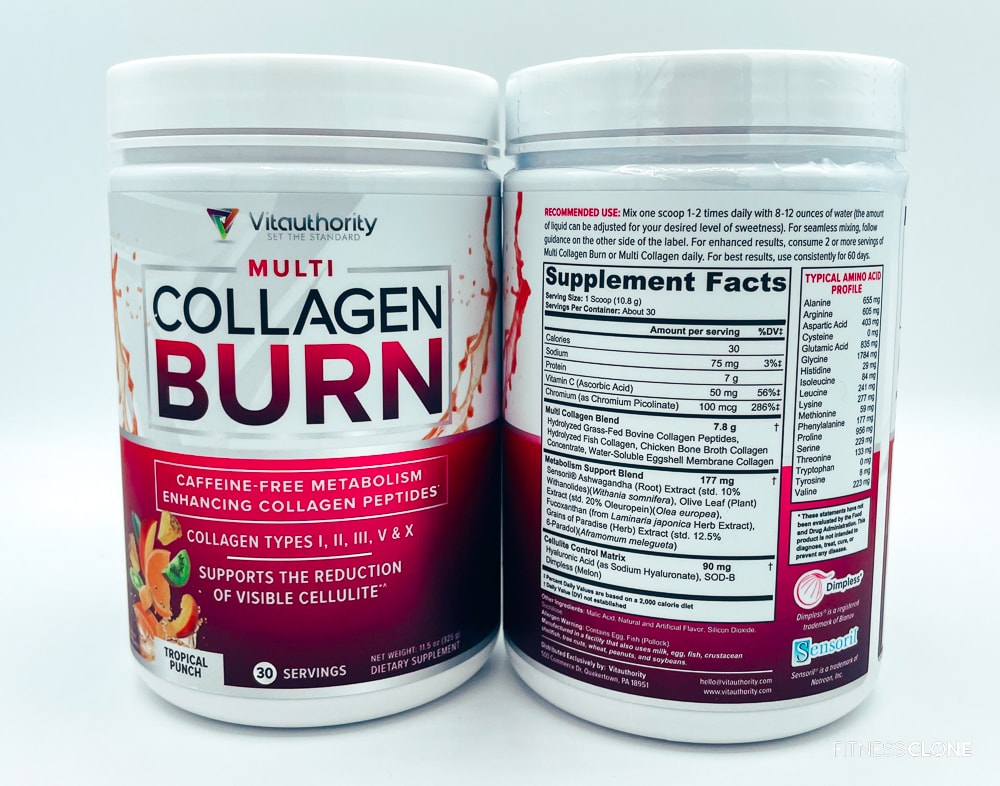 Vitauthority Multi Collagen Burn Labels