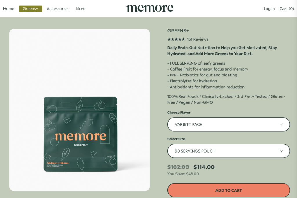 Memore Greens Website