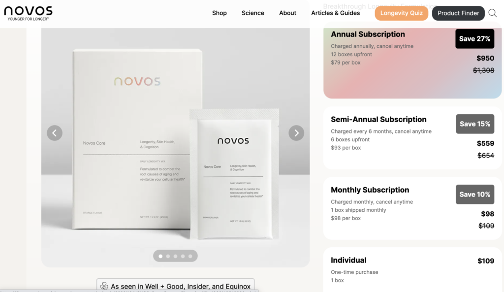 NOVOS Core Website