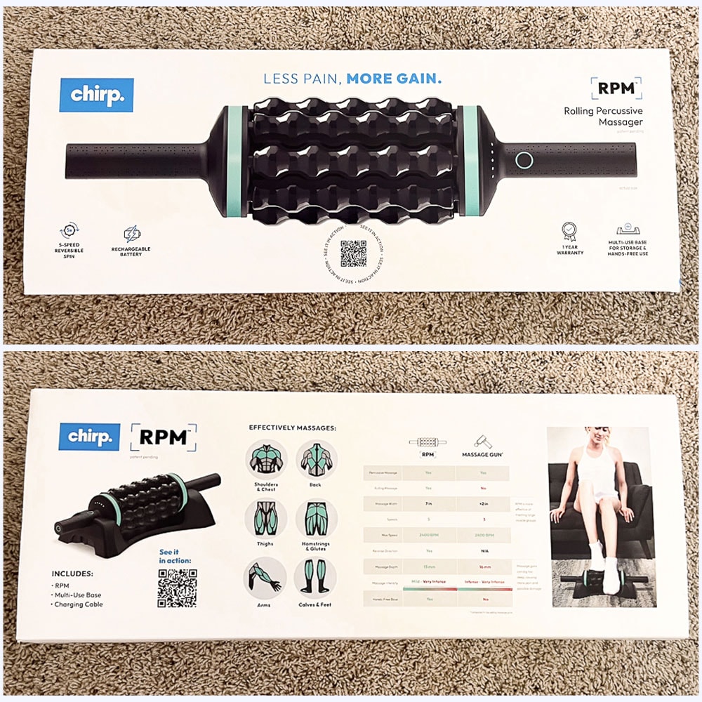 chirp rpm rolling percussive massager
