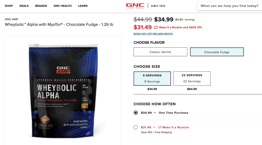 GNC AMP Wheybolic Alpha Website