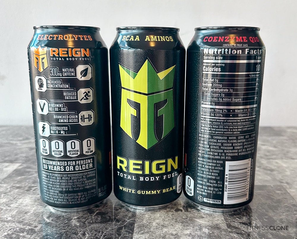 Reign Energy Drink Cans