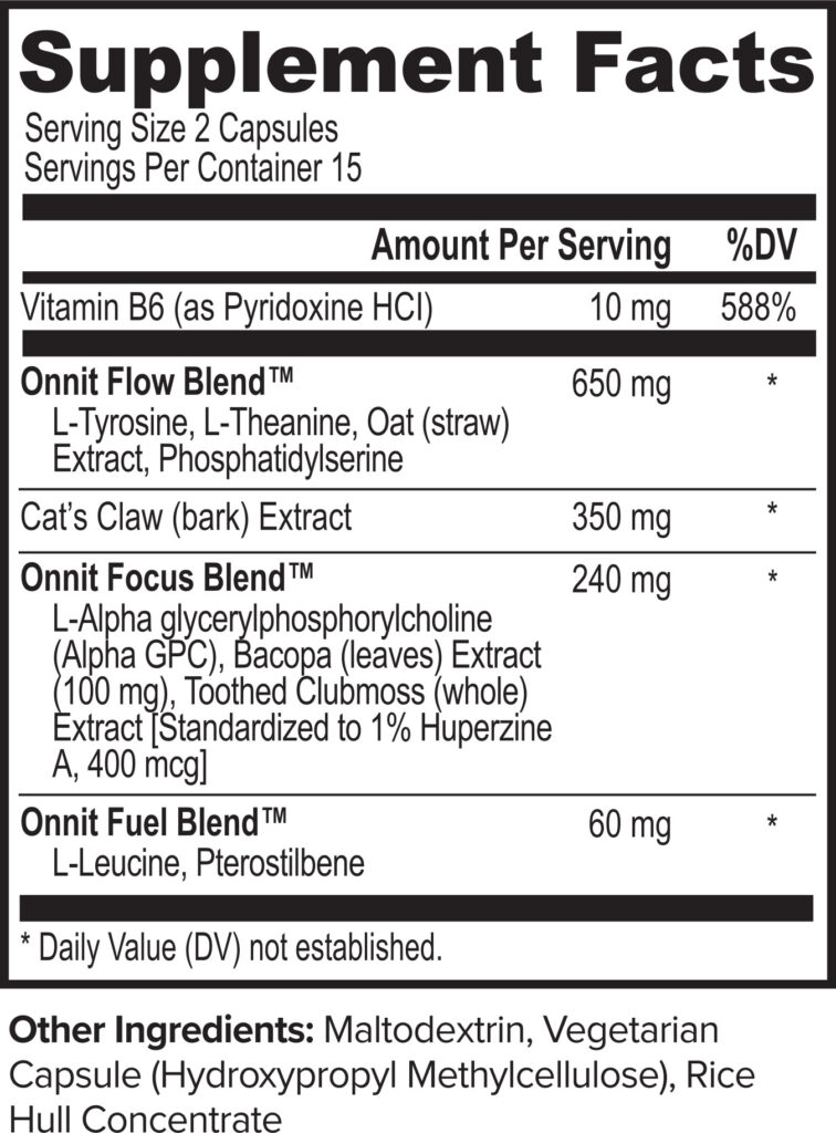 alpha brain supplement facts