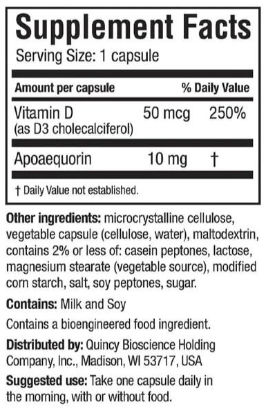 prevagen supplement facts